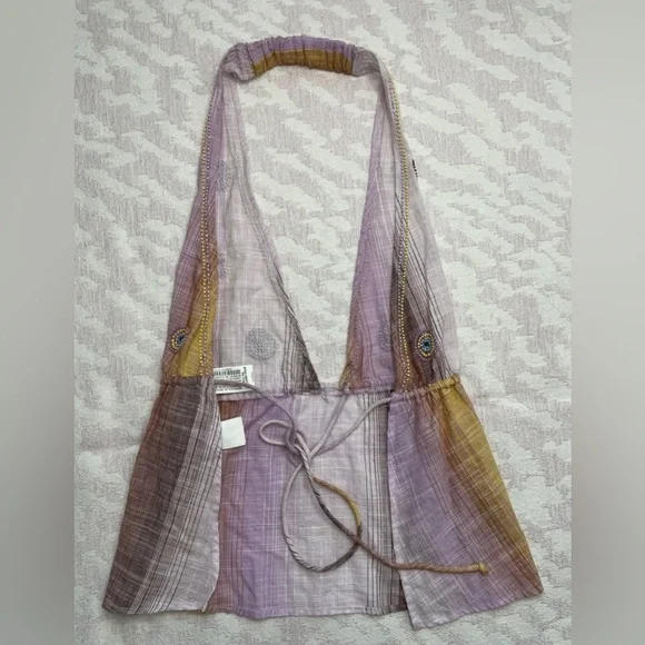 Zara Beaded Halter Top Sz Small - Picture 6 of 9